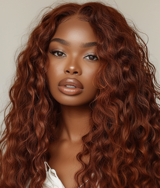 Curly wig, red