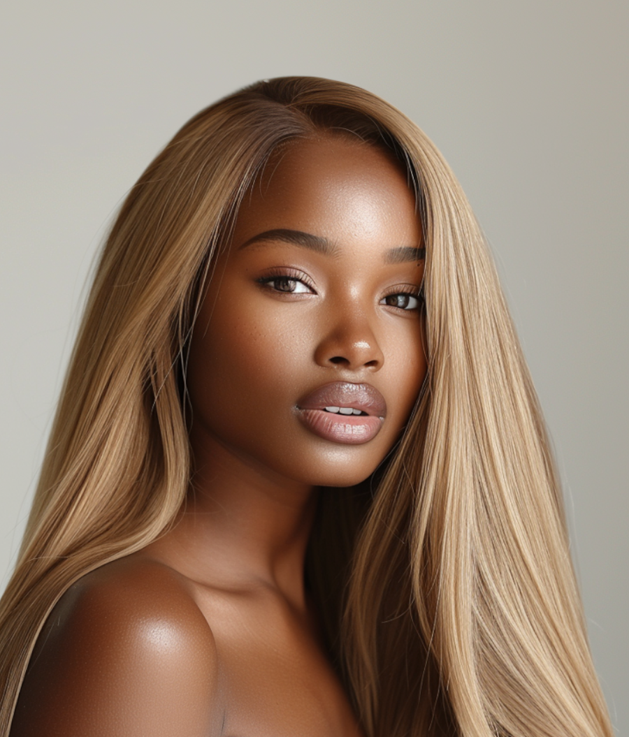 Straight wig, blonde