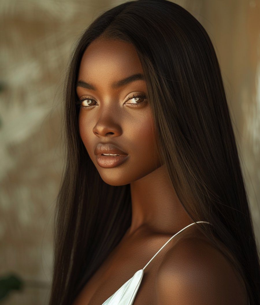 Straight wig