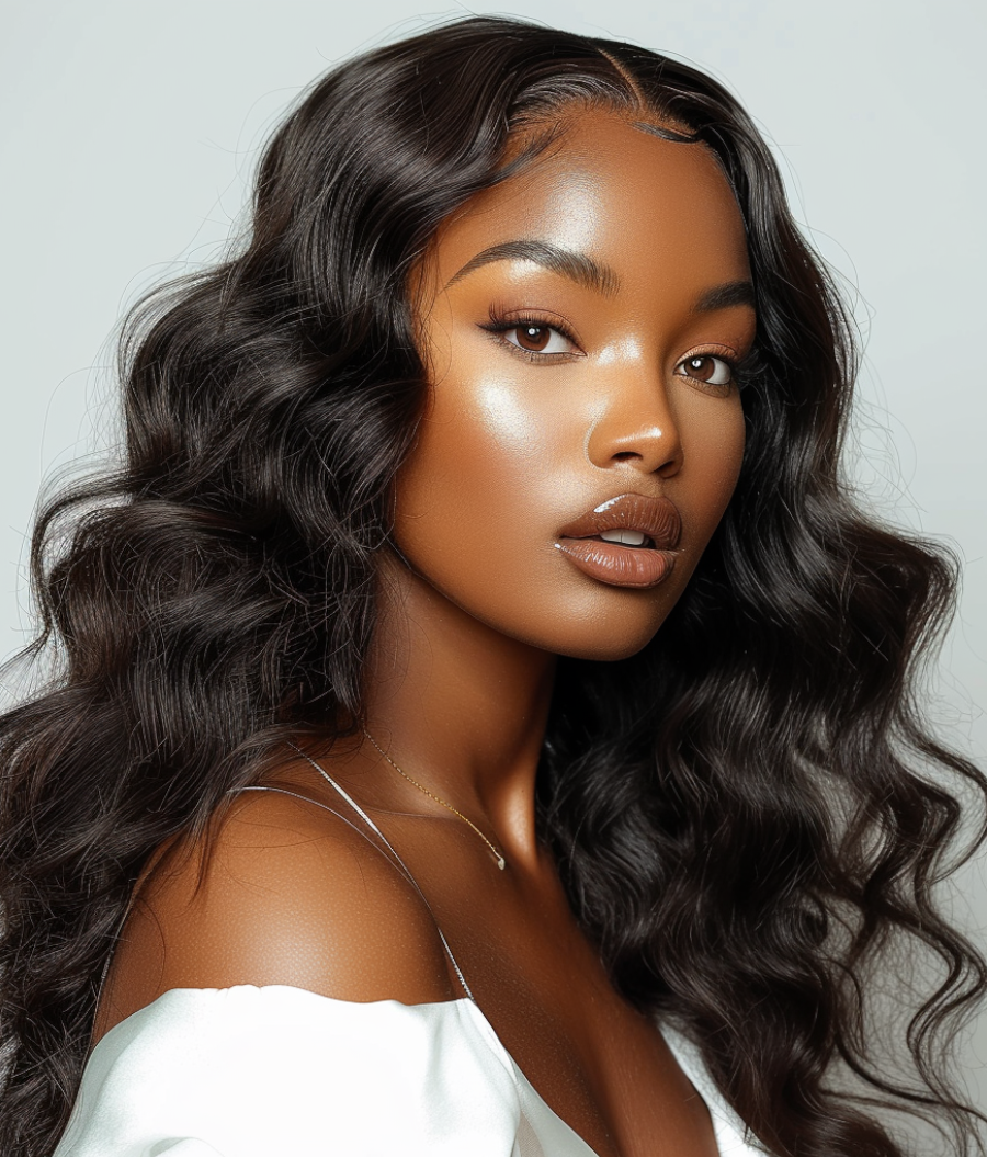 The face of wavy wigs